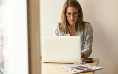 Woman working from home